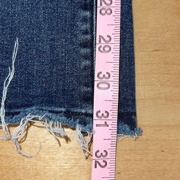 Frame Denim Womens Le Mini Bootcut Jethro Whiskered Raw Hem Jeans Blue Size 25 - Picture 9 of 9